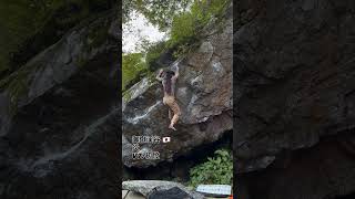 Video thumbnail of 炎 (Flame), 初段 (7a+). 御岳 (Mitake)