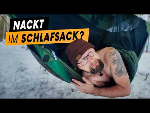 Kälte-Test: Ohne Kleidung im Schlafsack bei -3 Grad – Friert man?