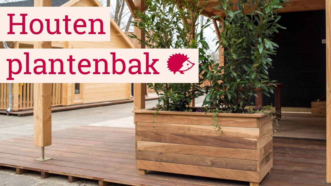 Houten plantenbakken