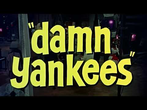 Damn Yankees trailer image hinting at locker-room chorus and climactic game