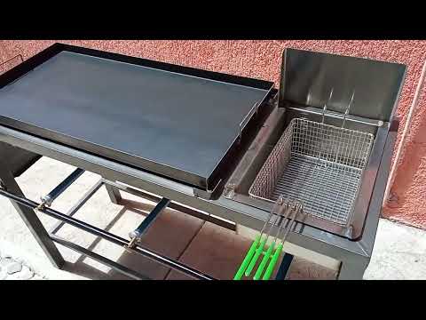 Estufa Parrilla Hamburpapas Memelera Negocio Freidora Placa!