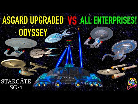 Stargate Asgard Upgraded Odyssey VS Every Enterprise - Star Trek Starship Battles
