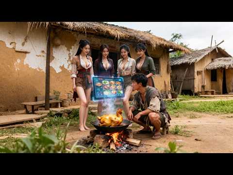 Poor guy awaken superpower,eats meat daily in famine,win 5 sisters in law's heart