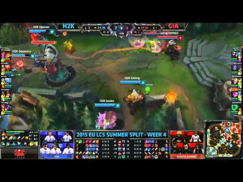 Highlight H2K vs GIA | EU LCS 2015 Summer W4D2 | H2k-Gaming vs Giants Gaming