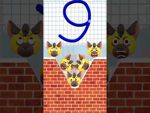 DRAW 😎1-2-3-4-5-6-7-8-9-10😍& Smash EVIL DOGS #shorts #drawtosmash #gamingshorts#asmr #youtubeshorts