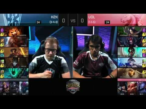 LoL Highlights H2k vs UOL G1   LCS EU Summer 2016 24 06 2016   H2k Gaming vs Unicorns Of Love