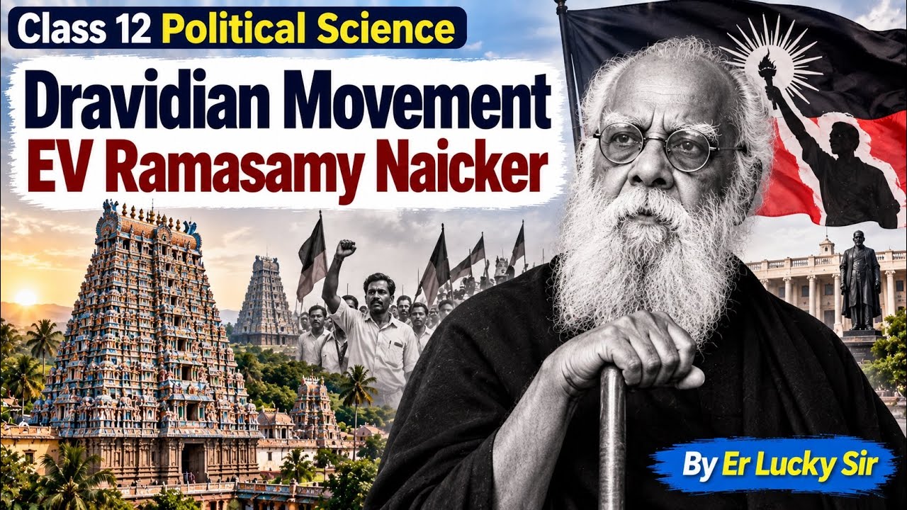 Dravidian Movement | EV Ramasami Naicker | Class 12 Political Science