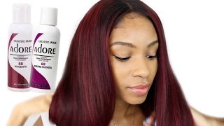 How to Dye Virgin Hair Red/Burgundy► Beauty Forever Brazilian Natural Wave