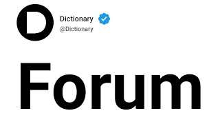 Forum Meaning In English