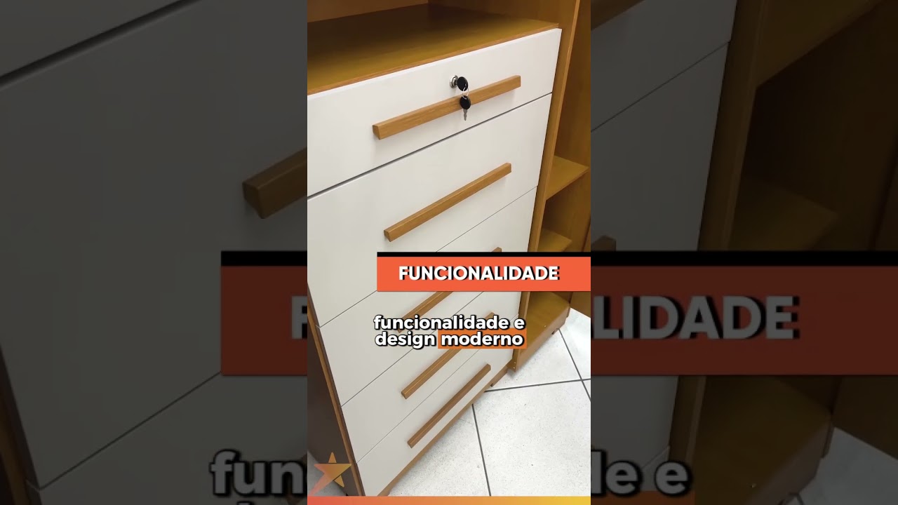 Cômoda Sapateira com Chave 5 Gavetas 1 Porta Imperial | Esplanada Mó