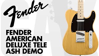 Video thumbnail for Fender American Deluxe Tele Ash Fender American Deluxe Tele Ash Demo Review by GAK