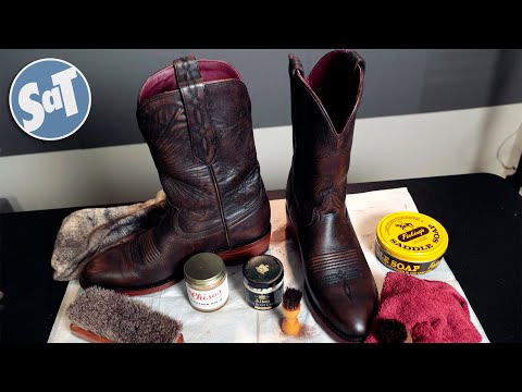 HOW TO CLEAN AND CONDITION LEATHER COWBOY BOOTS | How to Do Stuff and Things