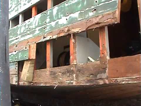 Cutting scarf joints on boat planks with a multisaw