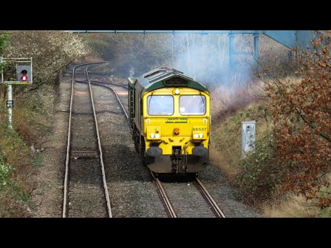 Freightliner Class 66 No. 66537 on 4H68 Guide Bridge Yard - Crewe Basford Hall on 25.02.2020 - HD