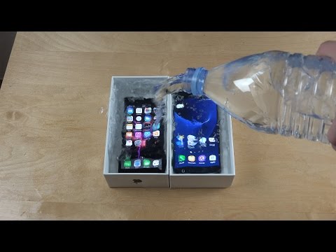 iPhone 7 vs. Samsung Galaxy S7 Water Freeze Test 10 Hours! What Will Happen?!