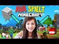 7 Jährige spielt alleine Minecraft 😁 Ava baut ihren Unterschlupf - Alles Ava