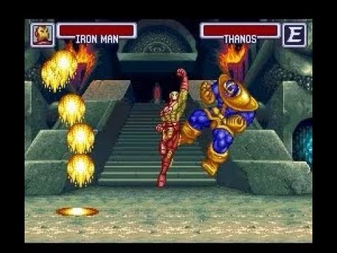 Marvel Super Heroes: War Of The Gems Final Boss "Thanos, The Mad Titan" [Iron Man, Uppercut Only]