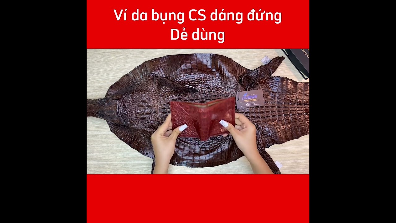 Ví cá sấu da bụng hông đẹp nhẹ nhàng. Dáng đứng trẻ trung!