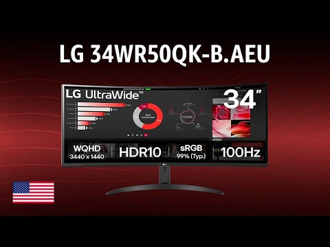 LG UltraWide 34WR50QK 34" VA WQHD 100Hz Curved Mon - Image 2