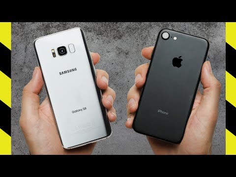 Galaxy S8 vs. iPhone 7 Drop Test!