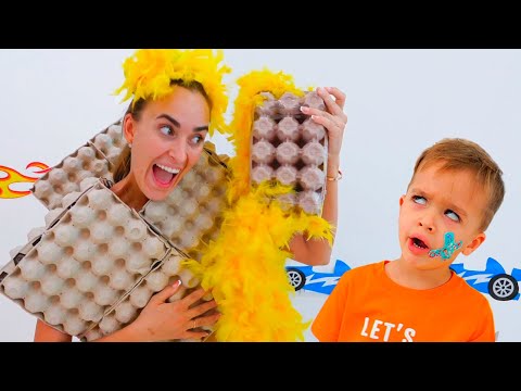 Niki makes new dresses for mom