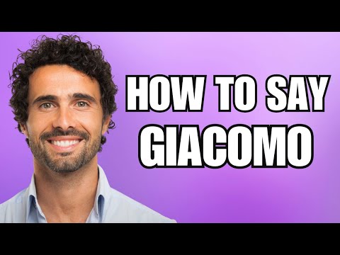 How to Pronounce Giacomo (Correctly) | Italian Name