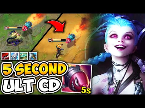 SNIPER JINX CAN ULT 3 TIMES IN 1 FIGHT?! (5 SECOND ULT COOLDOWN) - League of Legends