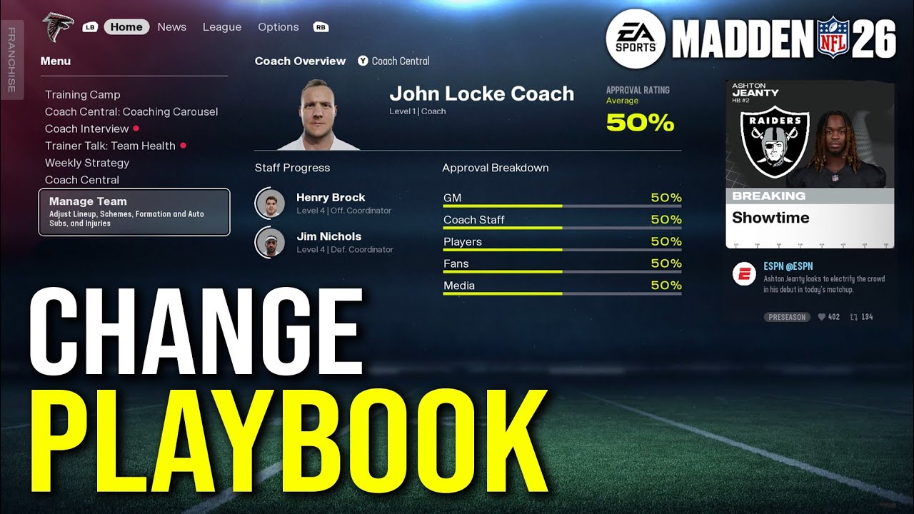 Madden 26: How to Change Playbook in Franchise Mode (Best Method)