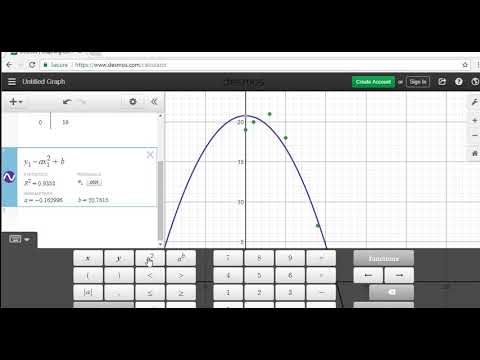 Quadratic Regression On Desmos