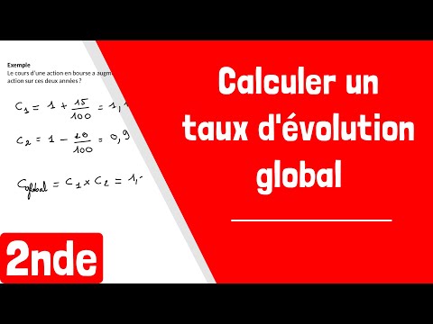 Comment calculer un taux d'évolution global ?