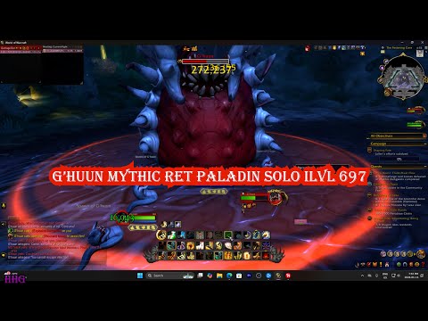 G'Huun Mythic Solo Ret Paladin World of Warcraft Item Level 697.