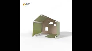 Domček pre mačky a malé psy zelený