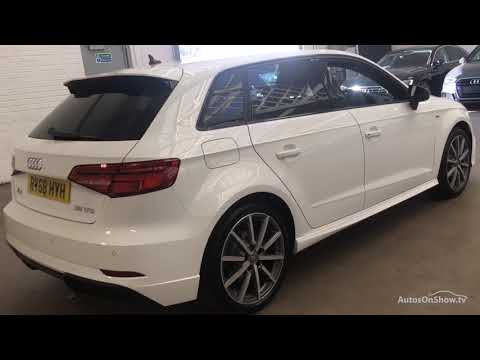 RY68HYH AUDI A3 WHITE SPORTBACK S-LINE BLACK EDITION 35 TFSI