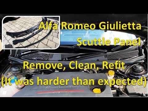 Alfa Romeo Giulietta Scuttle Panel Removal Clean and Refit. It was harder than expected.