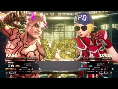 vergilmaycry vs Nikusan (Warlord) - Lucia v Kage - Street Fighter V - SFV - SFVAE