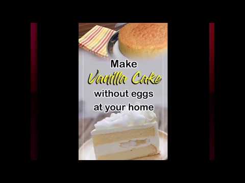 "Simple homemade vanilla cake" without eggs and cream.