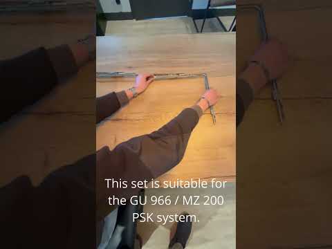 This concerns a GU PSK corner transmission set with folding scissor arms – complete set 4 piece