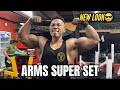 ARMS SUPER SET|tips for building bigger arms|New look