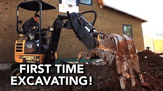 Digging a 100 ft Trench for Electrical Service Conduit | Abandoned Shed to Tiny House