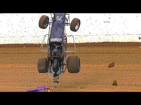 Wingless Sprints Kristy Ellis Crash Ladies of the Dirt Simpson Speedway 6-4-2019