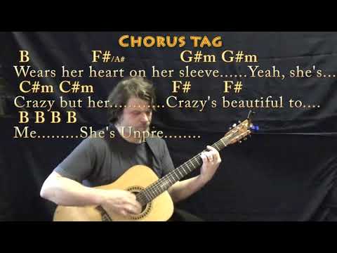 Beautiful Crazy (Luke Combs) Guitar Lesson Chord Chart in B with Chords/Lyrics