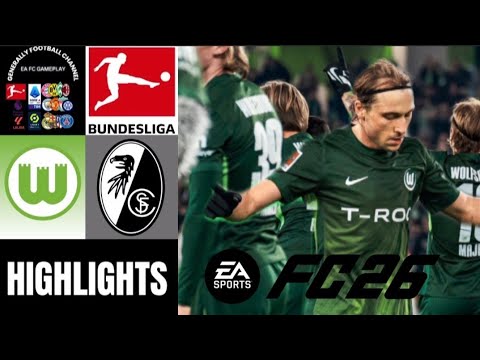 VFL Wolfsburg vs Sport Club Freiburg 15.Spieltag Bundesliga Highlights