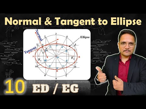 Normal and tangent to ellipse Ellipse by Concentric Circle Method in Engineering Graphics
