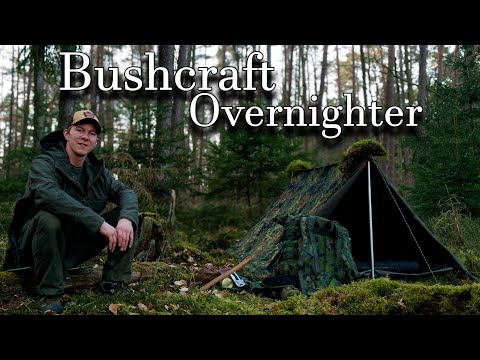 Bushcraft Solo Overnight - Bivouac In The Moos Forest