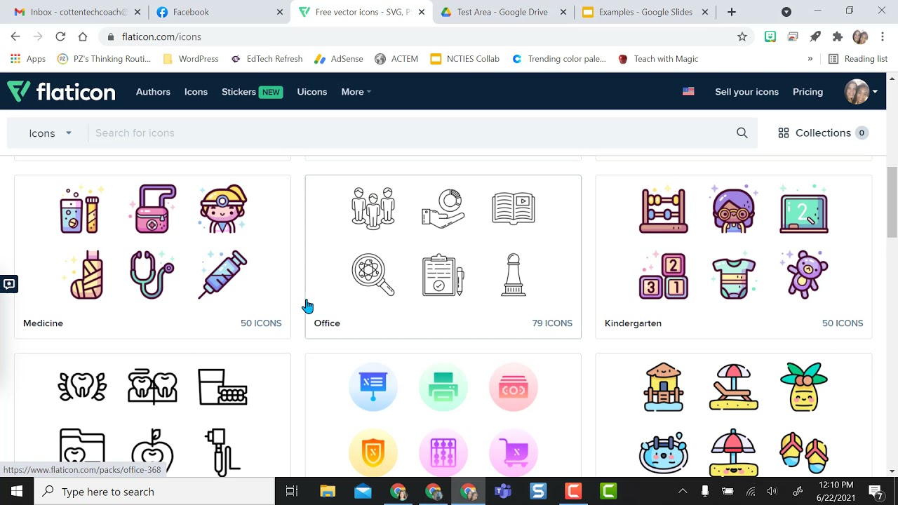 Flat Icon Website Overview