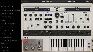 Video thumbnail for GForce M-Tron Pro IV - selected presets - demo by noyzelab