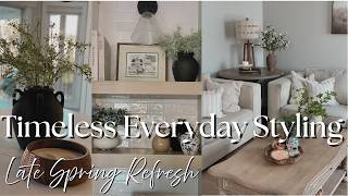 Kitchen & Family Room Decorate with Me | Late Spring Refresh & Timeless Styling