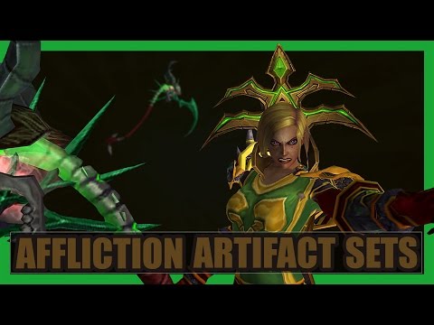 10 Cool Affliction Warlock Artifact Sets WoW Legion [Deadwind Harvester Transmog]