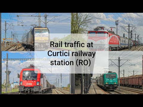 (RO) Rail traffic at Curtici railway station | Bahnverkehr am Bahnhof Curtici, Rumanien.