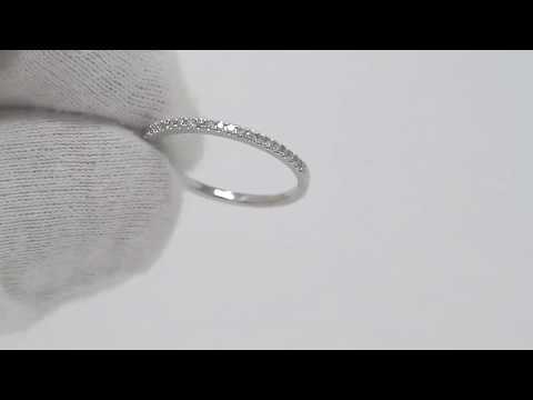 1.8MM CHANNEL PAVÉ-SET DIAMOND RING IN 18K WHITE GOLD - 0.15ct
